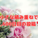 小さな積み重ねで2,600日目の投稿❣